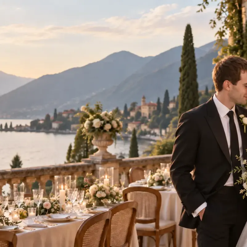 Elegante catering matrimonio sul lago