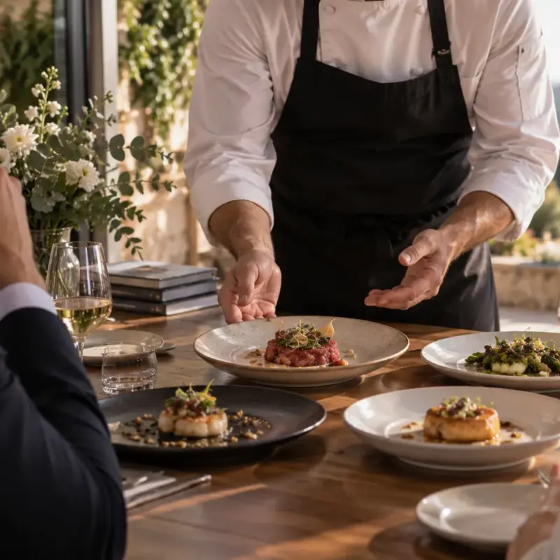 Chef presenta menù personalizzato Milano