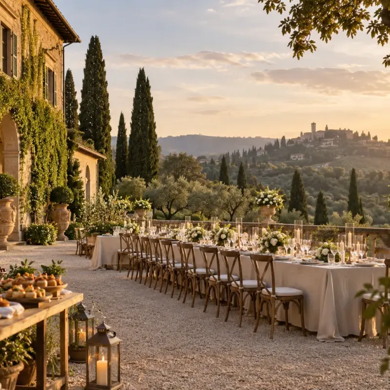 Partnership catering location villa toscana