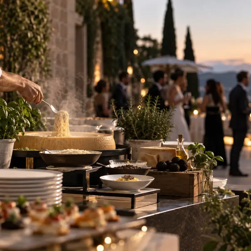 Trend wedding food 2026 catering lusso
